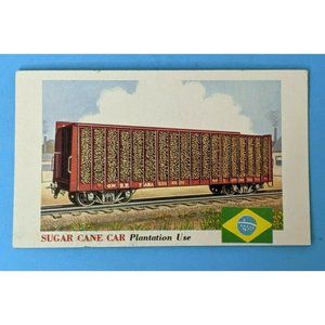 1955 Doeskin Topps Rails And Sails Card #97 Sugar Cane Car VG-EX RARE!